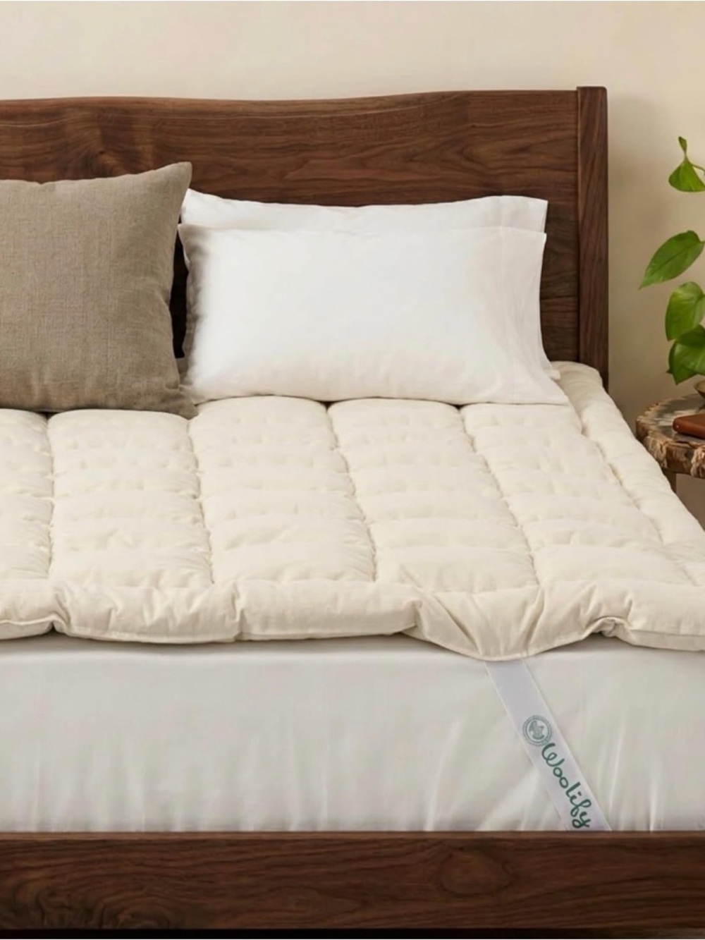 WOOLIFY 100% ORGANIC MERINO WOOL MATTRESS TOPPER QUEEN SIZE NEW